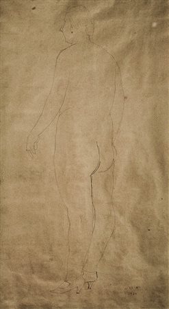 Marino Marini - Nudo femminile - 1930 Firma in basso a dx. - matita su carta...