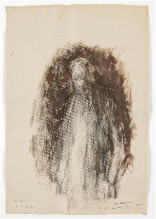 Anton Zoran Music - Autoritratto - 1999 pastello grasso su carta cm. 41x28....