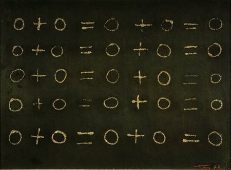 Christian Tobas - Senza titolo - 1972 Firma in basso a dx polvere d’argento...