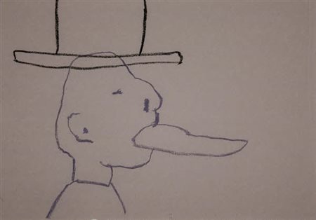 Ryan Mendoza Base - Senza titolo - pastello su cartoncino cm. 34x49 Firma sul...