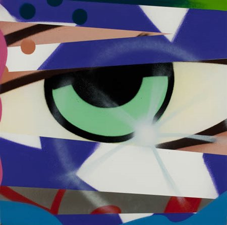 Crash (John Matos) - Por vida - 2008 tecnica mista su tela cm. 61x61 Firma...