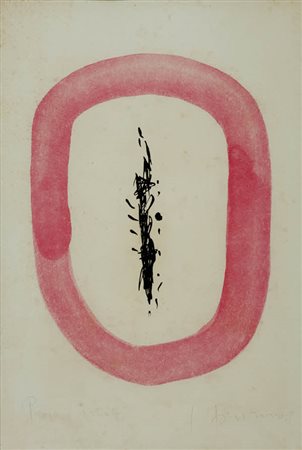 Lucio Fontana - Senza titolo - litografia,es. p.d.a. cm. 49x33. L ’opera...