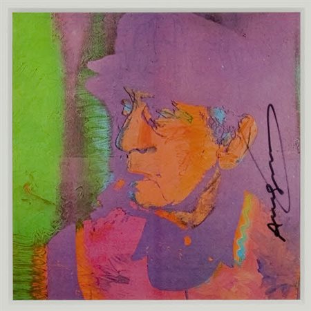 Andy Warhol - Senza titolo - stampa cm. 22x22. Firma sul lato dx
