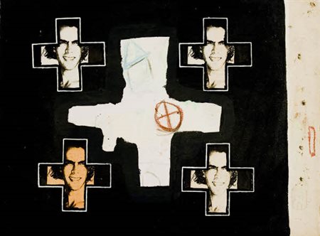 Juan Leal-Ruiz - Senza titolo - 1992 tecnica mista e collage su tela cm....