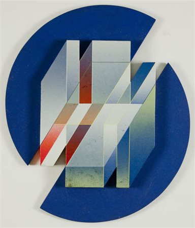 Octavio Herrera - Relief descriptif violet, rouge - 1993 Firma sul retro...