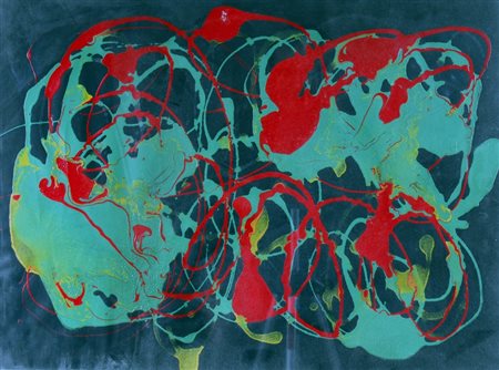 GALVANO ALBANO (Torino 1907 - Torino 1990) "Senza titolo" 1956 Smalti su...