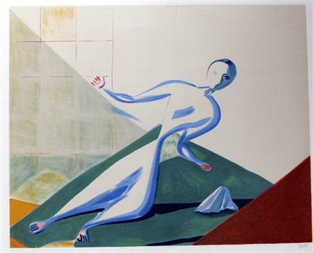 GUIDI VIRGILIO (Roma 1891 - Venezia 1984) "Senza titolo" Litografia su carta...