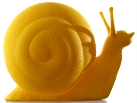 CRACKING ART "Chiocciola" Multiplo in plastica gialla cm. H: 55.00 L: 40.00...