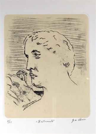 DE CHIRICO GIORGIO (Volos 1888 - Roma 1978) "Il ritornante" 1974 Incisione a...