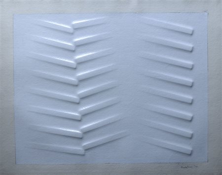 BONALUMI AGOSTINO (Vimercate 1935) "Bianco" 2005 Carta estroflessa e smalto...