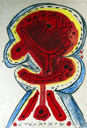 CARMASSI ARTURO (Lucca 1925) "Senza titolo" anni '70 Tecnica mista su carta...