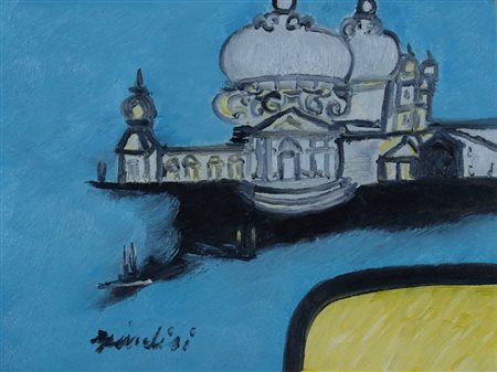 BRINDISI REMO (Roma 1918 - Lido di Spina 1996) "Venezia" 1990 Olio su tela...