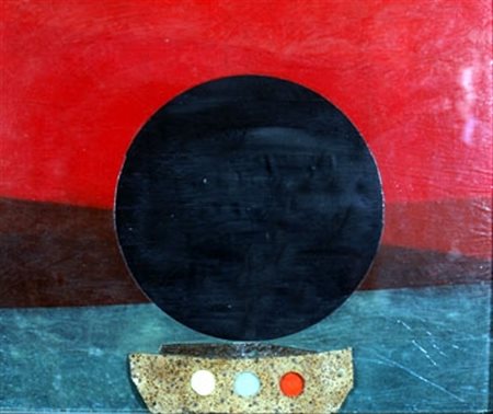 CRIPPA ROBERTO (Monza 1921 - Bresso 1972) "Sun" Collage su tavola cm. H:...