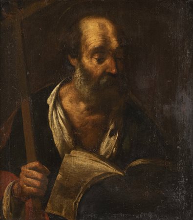 PITTORE ANONIMO<BR>"Ritratto di santo" XVII secolo