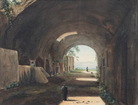 FRANCOIS MARIUS GRANET<BR>Aix-en-provence 1775-1849<BR>"Villa di Tivoli"