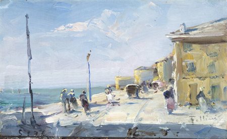CARLO FOLLINI<BR>Domodossola (NO) 1848 - 1938 Pegli (GE)<BR>"Marina"