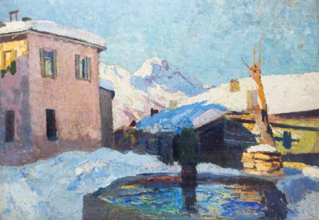 CESARE MAGGI<BR>Roma 1881 - 1961 Torino<BR>"La fontanella a Salice d'Ulzio"