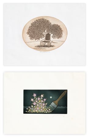 VOLKER KÜHN (1948) - Lotto unico composto da 2 opere grafiche