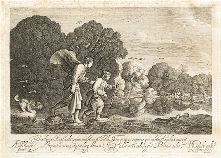 HENDRICK GOUDT (1585-1630) - Tobia e l'Angelo (il piccolo Tobia), 1608