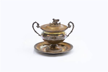 ZUCCHERIERA CON PIATTO IN ARGENTO