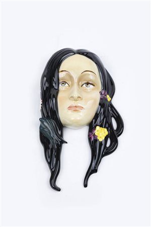 ARS PULCHRA TORINO<BR>1935<BR>"Volto femminile con fiori"