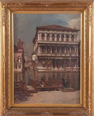 Emanuele Brugnoli (Bologna 1859 - Venezia 1944), “Veduta di  Venezia”, 1904