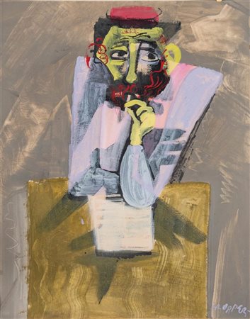 William Gropper (New York 1897 -  Manhasset 1977), “Il fumatore”.