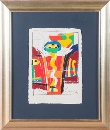 Ugo Nespolo (Mosso 1941), “L’uomo al centro”.