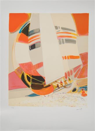 Paul Ambille (Béziers 1930 - Arette 2010), “Voilier en mer”, 1980.