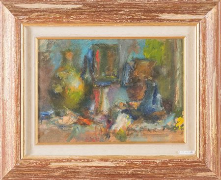 Carlo Crispini (Pontelagoscuro 1902 - Bologna 1982), “Natura morta”, 1980.