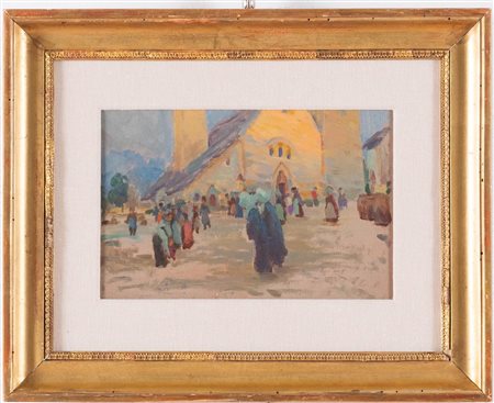 Silvio Casagrande (Verona 1884 - Mestre 1972), attribuito a, “Alla Chiesa”.