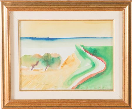 Ilario Rossi (Bologna 1911 - 1994), “Paesaggio”.