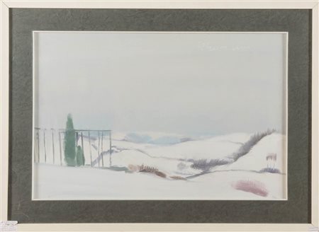 Gino Gandini (Reggio Emilia 1912 - 2002), “Nevicata”.