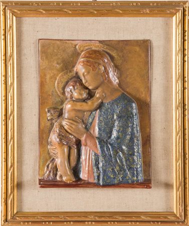 Riccardo Gatti (Faenza 1886 - 1972), “Madonna con bambino”.