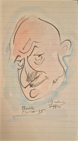 Bonetti Uberto - Caricatura di Ardengo Soffici, 1935