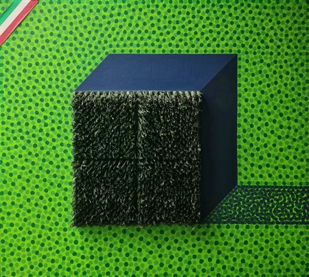 Pozzati Concetto - Cubo verde all'italiana, 1969