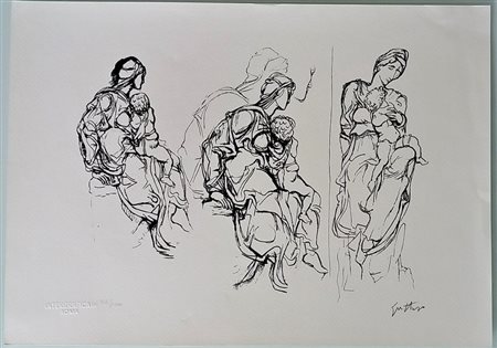 Guttuso Renato - Madonna col bambino, 1980