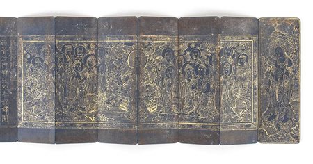 MANOSCRITTO BUDDHISTA CON IL SUTRA DELLA DOMANDA DEL RE UDAYANA DI VATSA<br>Corea, stile della dinastia Goryeo<br>