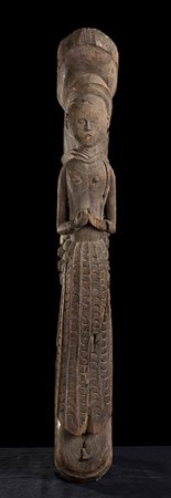 FIGURA FEMMINILE IN LEGNO<br>India, XIX secolo<br>