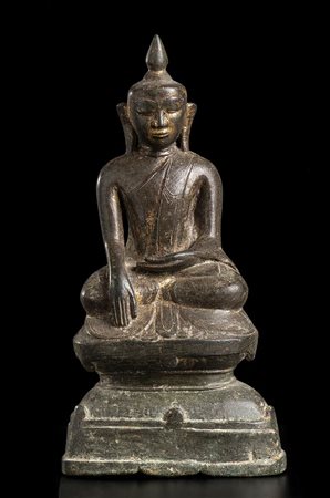BUDDHA IN BRONZO<br>Birmania, XIX secolo
