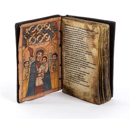MANOSCRITTO CRISTIANO COPTO IN GE'EZ<br>Etiopia, XIX secolo