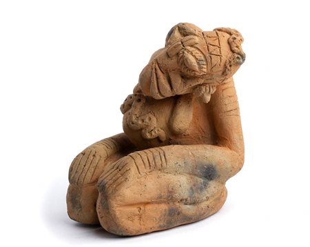 SCULTURA DJENNÉ DI FIGURA UMANA IN TERRACOTTA<br>Mali