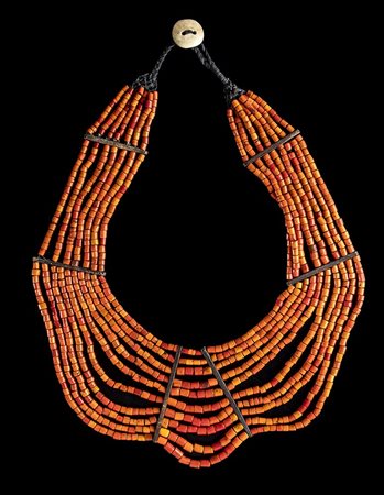 COLLANA PETTORALE IN BEADS ARANCIO