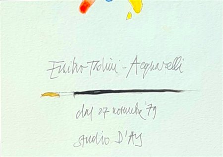 Emilio Tadini, Acquerelli studio d'Ay, 1979