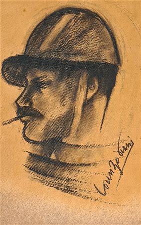 Lorenzo Viani, Soldato con sigaretta, 1917