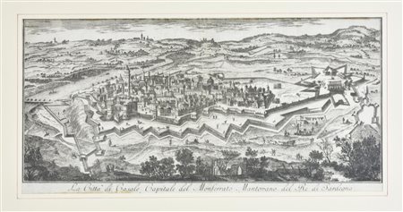 Ignoto CITTA' DI CASALE MONFERRATO incisione su carta, battuta cm 18x37, su...