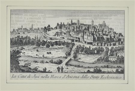 Anonimo CITTA' DI JESI incisione su carta, battuta cm 10x16, su foglio cm...