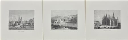 Paul de Musset M. LOTTO DI 6 STAMPE del Voyage Pittoresque en Italie...