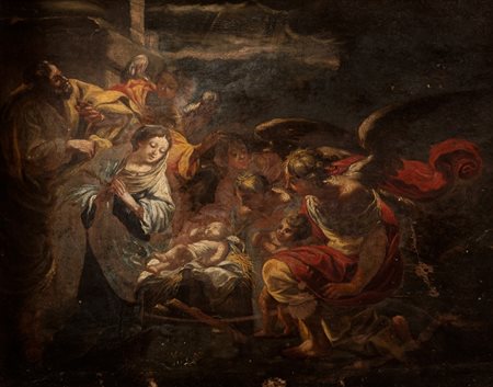 Scuola dell'Italia centrale, secolo XVII - Adorazione del Bambino