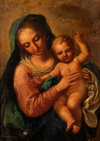 Scuola dell'Italia settentrionale, secolo XVII - Madonna con Bambino